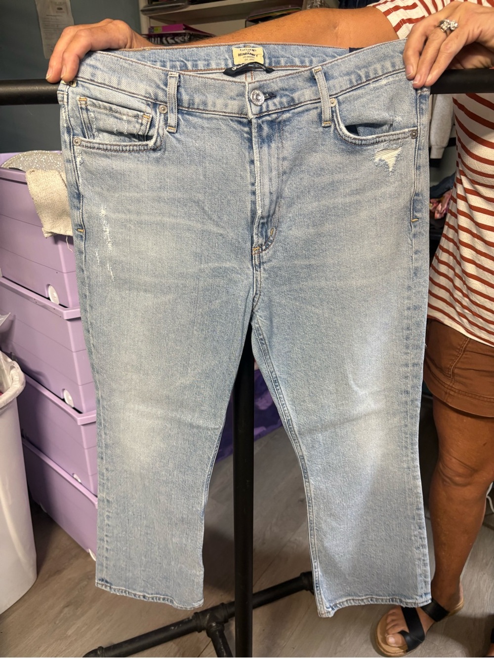 Citizens Of Humanity Light Wash Relaxed Flare Jeans 29 Petite
